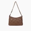 Leather rhombic chain underarm bag with advanced sense underarm bag